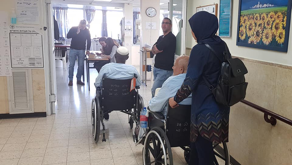 הצבעה בבית החולים פלימן גריאטרי שיקומי פלימן בחיפה