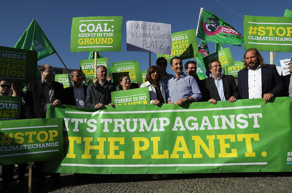 Demonstration against former U.S. President Donald Trump's decision to withdraw from the Paris climate accords 