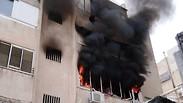 שריפה בבניין בחיפה