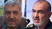 מפקד משמרות המהפכה של איראן מוחמד עלי ג'עפרי ו חוסיין סלאמה