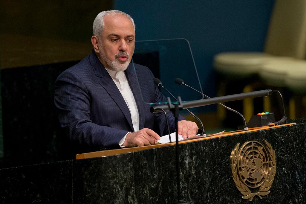 מוחמד זריף שר החוץ של איראן נאום העצרת הכללית של ה או"ם