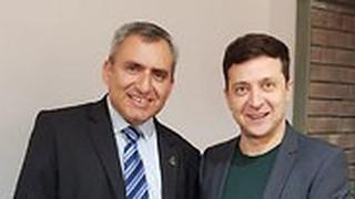 פגישה ראשונה בין שר ישראלי לנשיא אוקראינה הנבחר וולודימיר זלנסקי