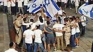 מצעד הדגלים ברחבת הכותל בירושלים