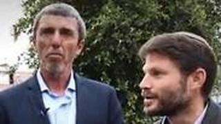 מימין לשמאל: בצלאל סמוטריץ', הרב רפי פרץ ועמיחי אטאלי