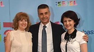 שגריר ישראל ברומניה, דוד סרנגה, בטקס תרומה לבית חולים לחולי סרטן