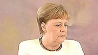אנגלה מרקל רועדת בפגישה עם נשיא גרמניה