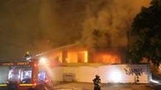 שריפה בבית אגד לשעבר בתל אביב