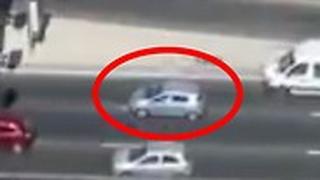 רכב נצפה נוסע ברוורס בכביש בגין בירושלים