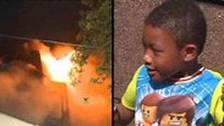 ילד בן 5 הציל מ שריפה  שיקגו  ג'יידן אספינוסה 