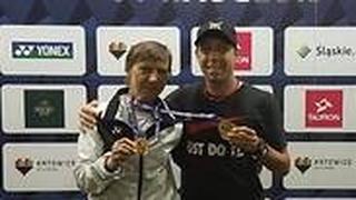 סבטלנה ומישה זילברמן עם המדליות
