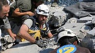 סוריה הפצצה דיר א-שרקי מחוז אידליב אמא ו 7 ילדים נהרגו