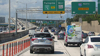 כביש I-95 מיאמי פלורידה ארה"ב אילוסטרציה