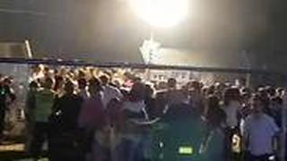 הקהל במנוסה בפסטיבל לייב בשדרות לאחר אזעקות צבע אדום 