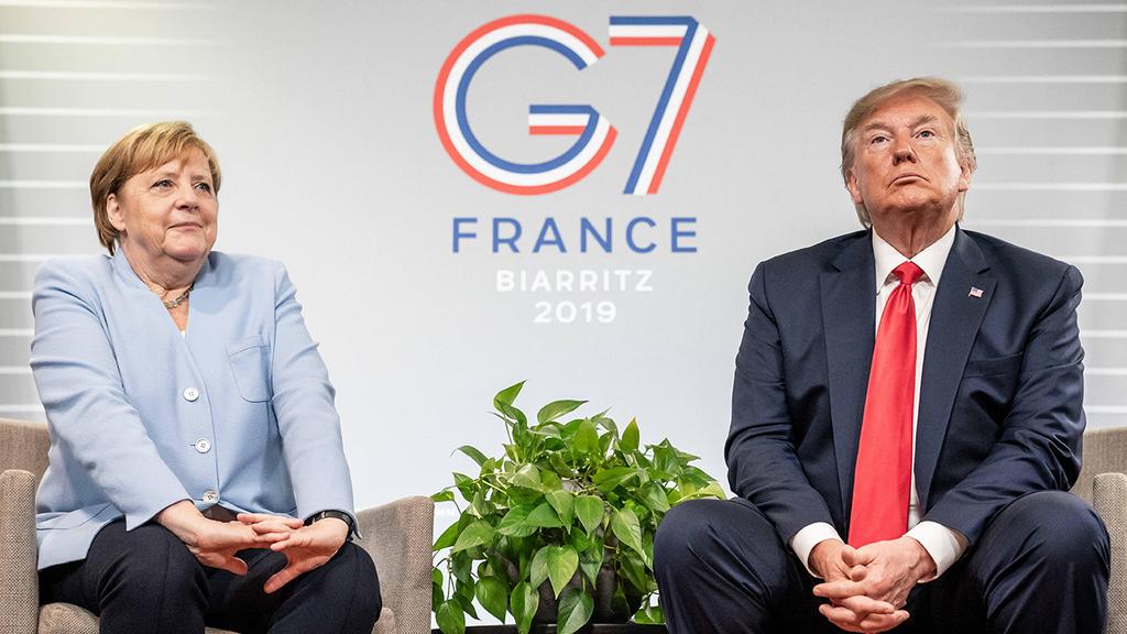דונלד טראמפ ג'סטין טרודו ועידה G7 צרפת