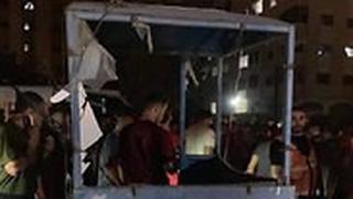 זירת הפיצוץ בעזה