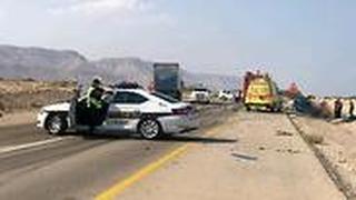 זירת התאונה בכביש 90