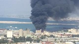 שריפה במפעל שמן בחיפה