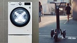 הקורקינט של סגוויי ומכונת הכביסה של LG