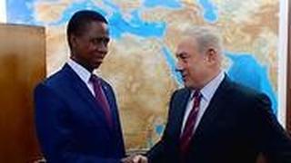 נשיא זמביה אדגר לונגו ביקור בישראל לצד נתניהו 2017