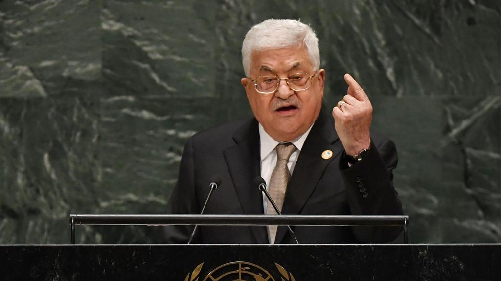מחמוד עבאס, אבו מאזן ראש הרשות הפלסטינית נואם במליאת עצרת האו״ם