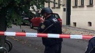 אזור בית הכנסת בו אירע הפיגוע בגרמניה