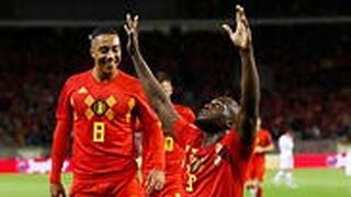 נבחרת בלגיה חוגגת