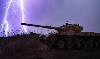 סופת ברקים בתל סאקי דרום רמת הגולן