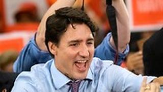 ראש ממשלת קנדה ג'סטין טרודו עצרת בחירות