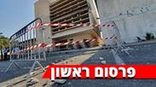 ההרס במקום נפילת הרקטה בשדרות