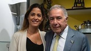 מורן דאי, סמנכ"לית שיווק ניופאן ושמעון מזרחי, יו”ר מכבי תל אביב 