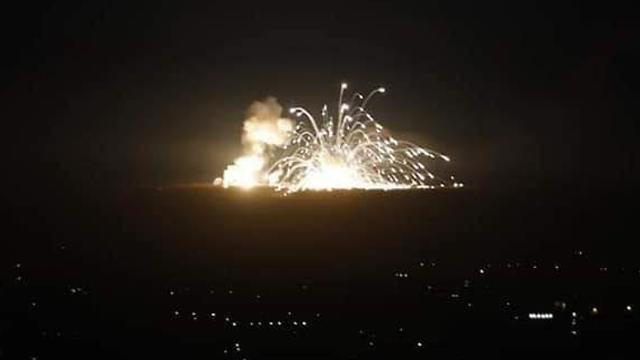 IAF strikes targets in the Damascus suburbs, Nov. 2019