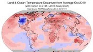 באדום חם מהממוצע, בכחול קר מהממוצע