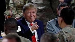דונלד טראמפ מבקר חיילים אמריקנים ב אפגניסטן