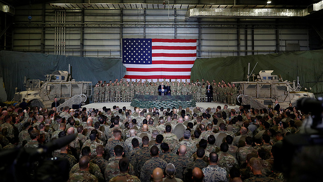 Trump during his visit in Afghanistan