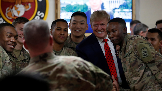 Trump during his visit in Afghanistan