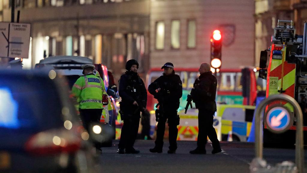  London police officers at the scene of the attack 