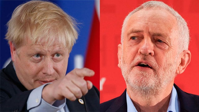 Main candidates Johnson and Corbyn
