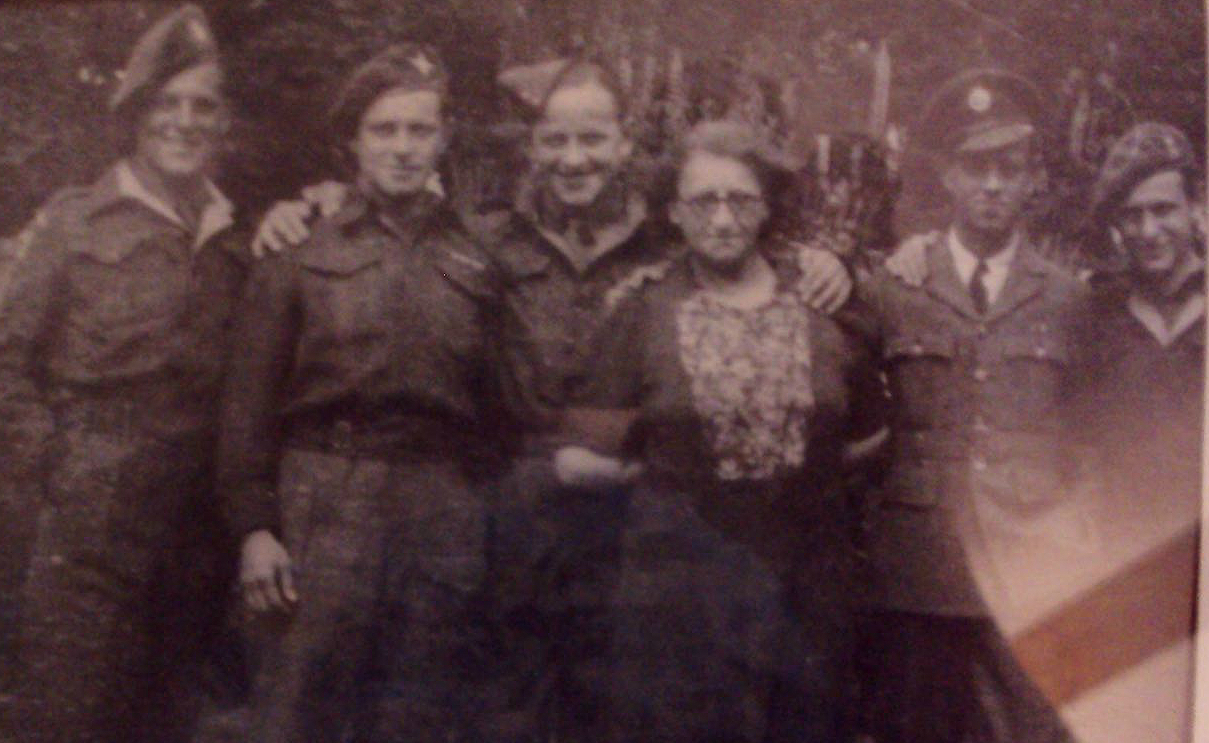My great-grandmother and her soldier sons during WWII