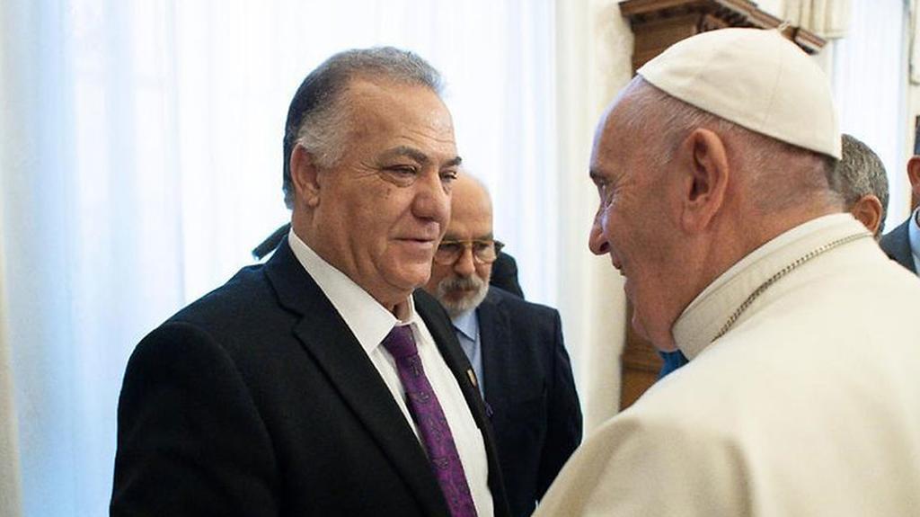 ראש עיריית נצרת עם האפיפיור