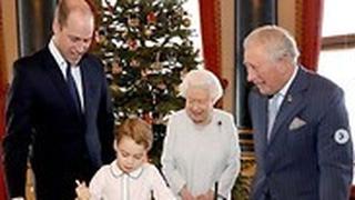 חג המולד המלכה אליזבת הנסיך צ'ארלס הנסיך וויליאם הנסיך ג'ורג'