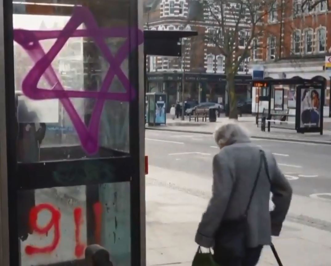 Anti-Semitic graffiti in London 