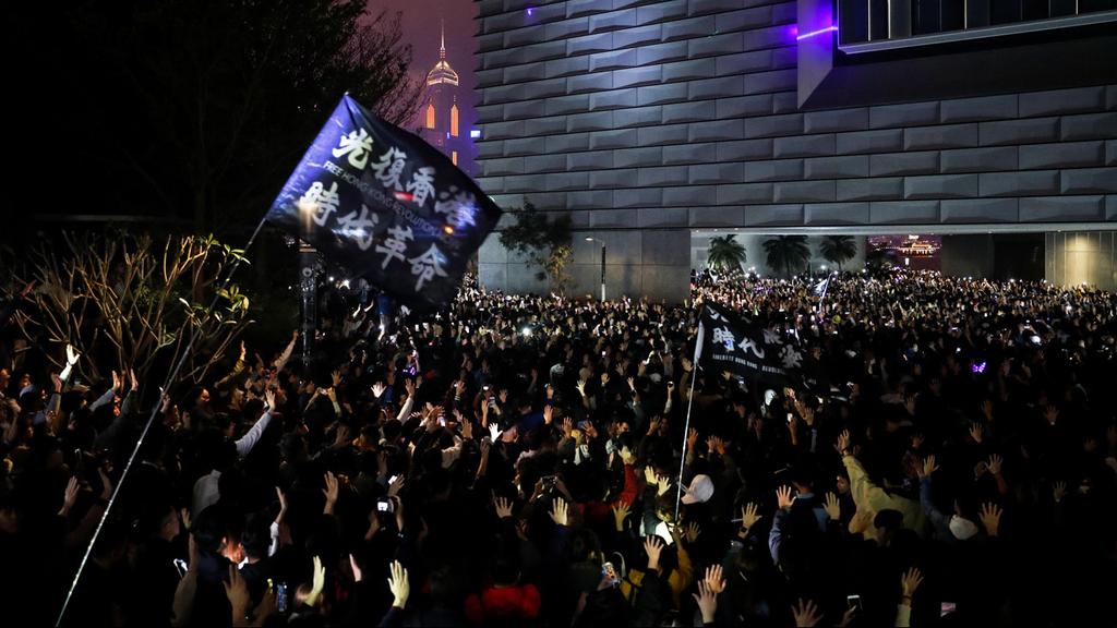 הפגנות ב הונג קונג השנה החדשה 2020