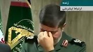 מפקד בצבא איראן ודובר משמרות המהפכה רמזאן שריף בוכה לאחר חיסול קאסם סולימאני