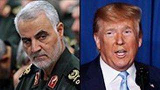 נשיא ארה"ב מפקד כוח קודס של איראן קאסם סולימאני