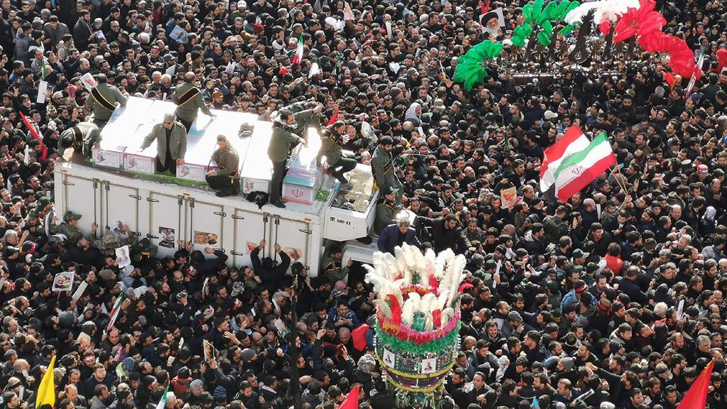 איראן טהרן טקס הלוויה ל קאסם סולימאני