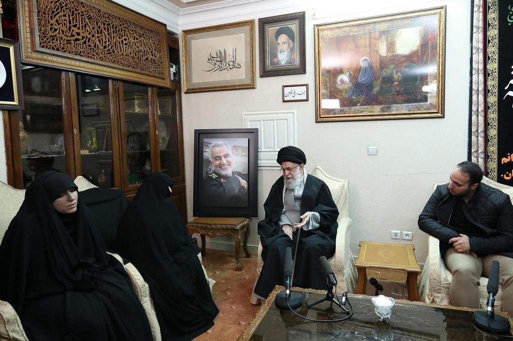 Iran Supreme Leader Ali Khamenei visits family of slain general Soleimani