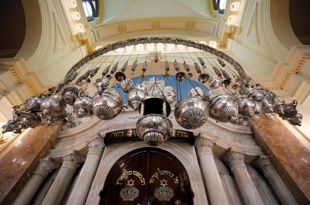 newly renovated Eliyahu Hanavi synagogue in the northwestern Egyptian city of Alexandria