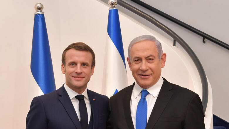 בנימין נתניהו ועמנואל מקרון