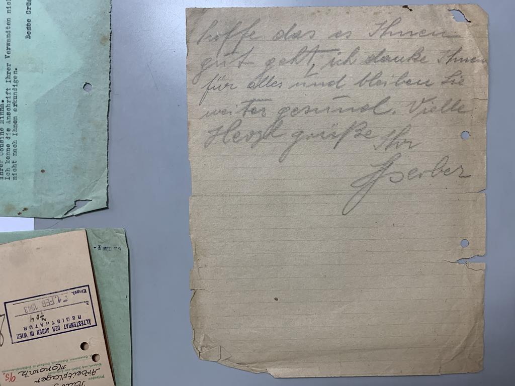 Leibisch Sperber’s letter from Monowitz Camp