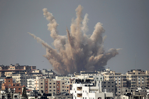An IAF airstrike in the Gaza Strip during the 2014 Operation Protective Edge 
